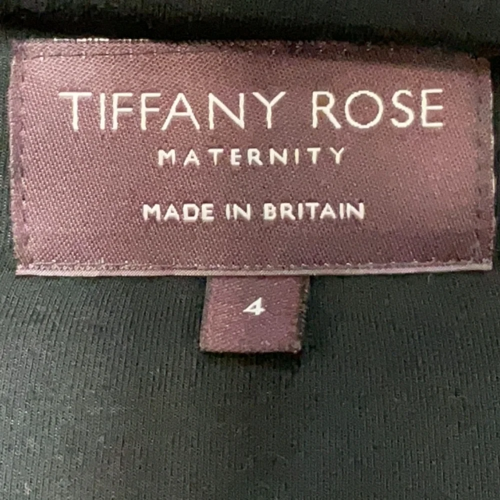 TIFFANY ROSE Black Maternity Evening Gown One Shoulder Formal Ankle Length Glam - Picture 4 of 5